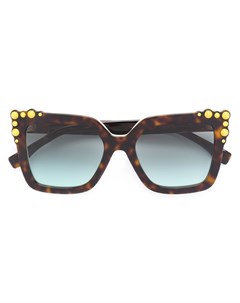 Солнцезащитные очки в массивной квадратной оправе Fendi eyewear