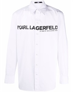 Рубашка из органического хлопка с логотипом Karl lagerfeld