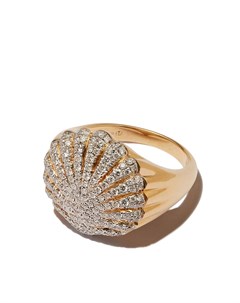 Кольцо Shell из желтого золота с бриллиантами Yvonne léon