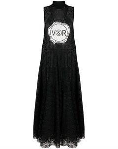Кружевное платье с логотипом Viktor&rolf