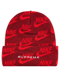 Шапка бини с логотипом из коллаборации с Nike Supreme