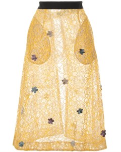 Расклешенная юбка с цветочной аппликацией Tu es mon tresor