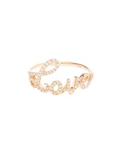 Кольцо Love из розового золота с бриллиантами Rosa de la cruz