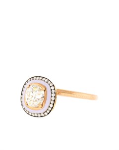 Кольцо Mina из розового золота с эмалью и бриллиантами Selim mouzannar