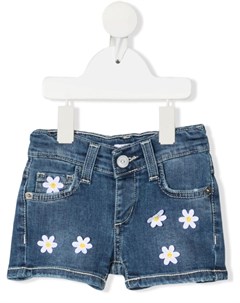Джинсовые шорты с цветочной вышивкой Le bebé enfant