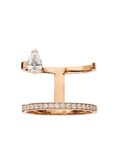 Кольцо Serti Sur Vide из розового золота с бриллиантами Repossi