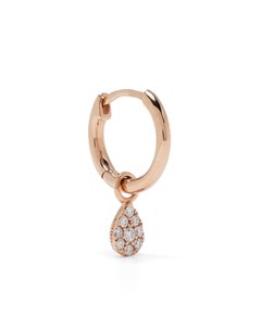 Серьга кольцо из розового золота с бриллиантами Djula