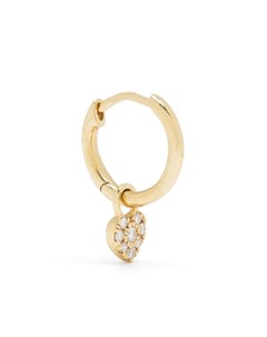 Серьга кольцо из желтого золота с бриллиантами Djula