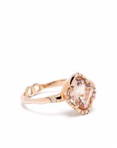 Кольцо Love из розового золота с морганитом и бриллиантами Sirciam