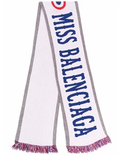 Шарф с бахромой и логотипом Balenciaga