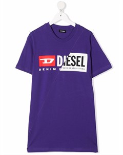 Футболка в технике пэчворк с логотипом Diesel kids