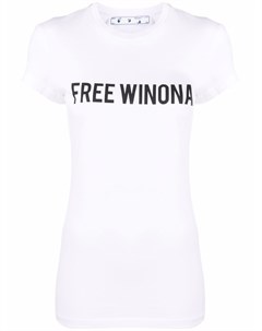 Футболка с принтом Free Winona Off-white