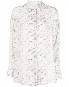 Рубашка с длинными рукавами и абстрактным узором Fendi