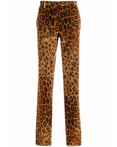 Прямые брюки с леопардовым принтом Etro