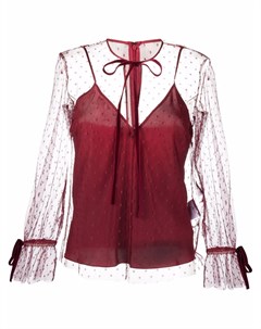 Блузка с прозрачными рукавами Red valentino