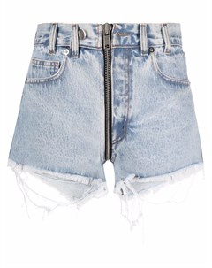 Короткие джинсовые шорты с необработанными краями Алмаз