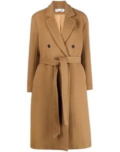 Двубортное пальто с поясом Raquette