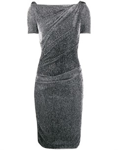 Платье с эффектом металлик и сборками Talbot runhof