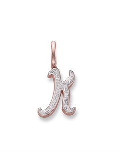 Подвеска в форме буквы K с бриллиантами Monica vinader