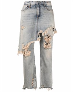 Многослойные джинсы с прорезями R13