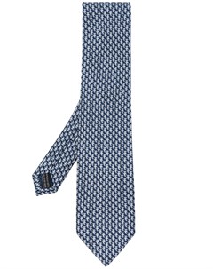 Шелковый галстук Hammerhead с принтом Salvatore ferragamo