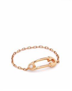 Кольцо Safety Pin из розового золота с бриллиантами Djula