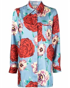 Шелковая блузка с цветочным принтом Salvatore ferragamo