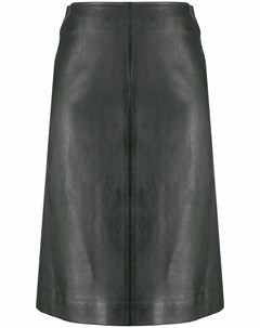 Кожаная юбка с завышенной талией Bottega veneta