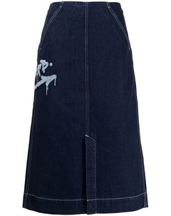 Джинсовая юбка с эффектом разбрызганной краски Sport b. by agnès b.