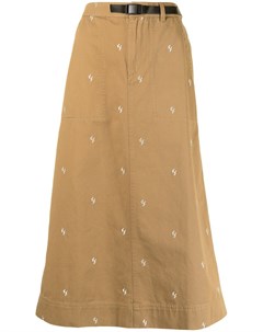 Расклешенная юбка макси с вышивкой Sport b. by agnès b.