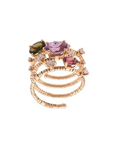 Кольцо из розового золота с бриллиантами и турмалинами Mattia cielo