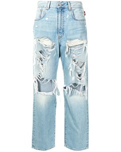 Прямые джинсы с эффектом потертости Denimist