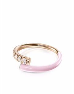 Кольцо Lola из розового золота с эмалью и бриллиантами Melissa kaye