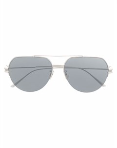 Солнцезащитные очки авиаторы в полуободковой оправе Bottega veneta eyewear