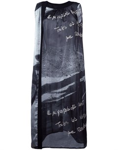 Платье без рукавов с графическим принтом Yohji yamamoto pre-owned