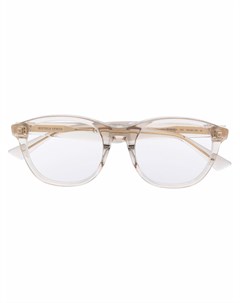 Очки в круглой прозрачной оправе Bottega veneta eyewear