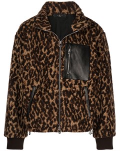 Флисовая куртка с леопардовым принтом Amiri