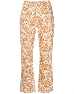 Укороченные брюки с цветочным принтом Jonathan simkhai standard