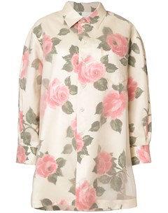 Удлиненная рубашка с рисунком из роз Maison margiela