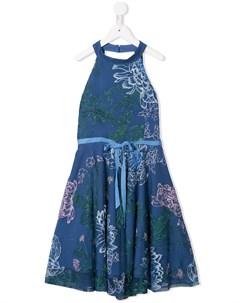 Платье Ivana с цветочной вышивкой Marchesa notte mini