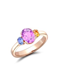 Кольцо Rainbow Fancy из розового золота с сапфирами Pragnell