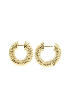 Серьги кольца из желтого золота Bondeye jewelry