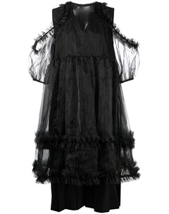 Платье с открытыми плечами Comme des garçons noir kei ninomiya