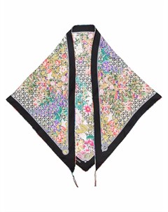 Шелковый платок с цветочным принтом Salvatore ferragamo