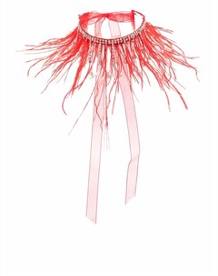 Колье с перьями и кристаллами Atu body couture