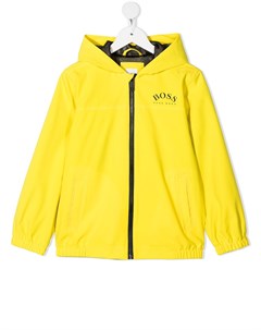 Непромокаемая куртка с капюшоном и логотипом Boss kidswear