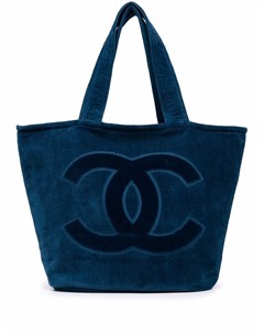 Пляжная сумка и покрывало 2020 х годов с логотипом CC Chanel pre-owned