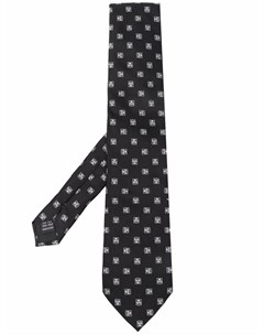 Шелковый галстук с вышитым логотипом Corneliani