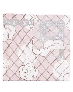 Клетчатый шарф с логотипом Chanel pre-owned