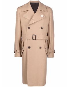 Двубортное пальто с поясом Lardini